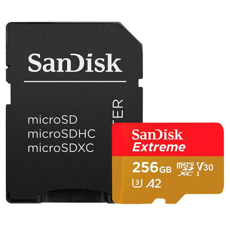 Extreme Plus Microsdxc 256GB+SD Adapter 200MB/S 140MB/S A2 C | APLIUM