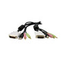 4-in-1 USB DVI KVM Switch Cable w/Audio