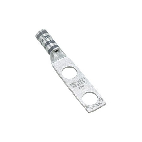 CuLug 2Hole #6AWG 1/4Stud .63 PKG50