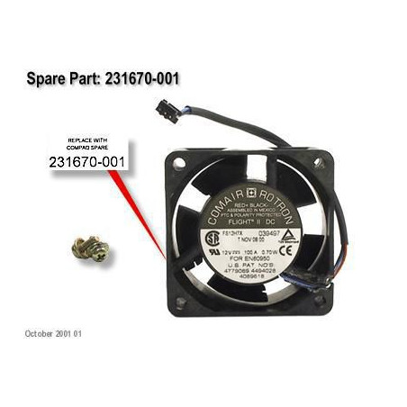 Backplane fan kit for HP/HPE | APLIUM