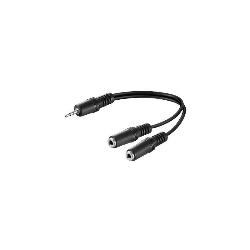 3.5mm Minijack Y Cable, 0.2m