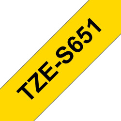 TZE-S651 Laminated Tape 24MM 8M Black On Yellow Extra-strong | APLIUM