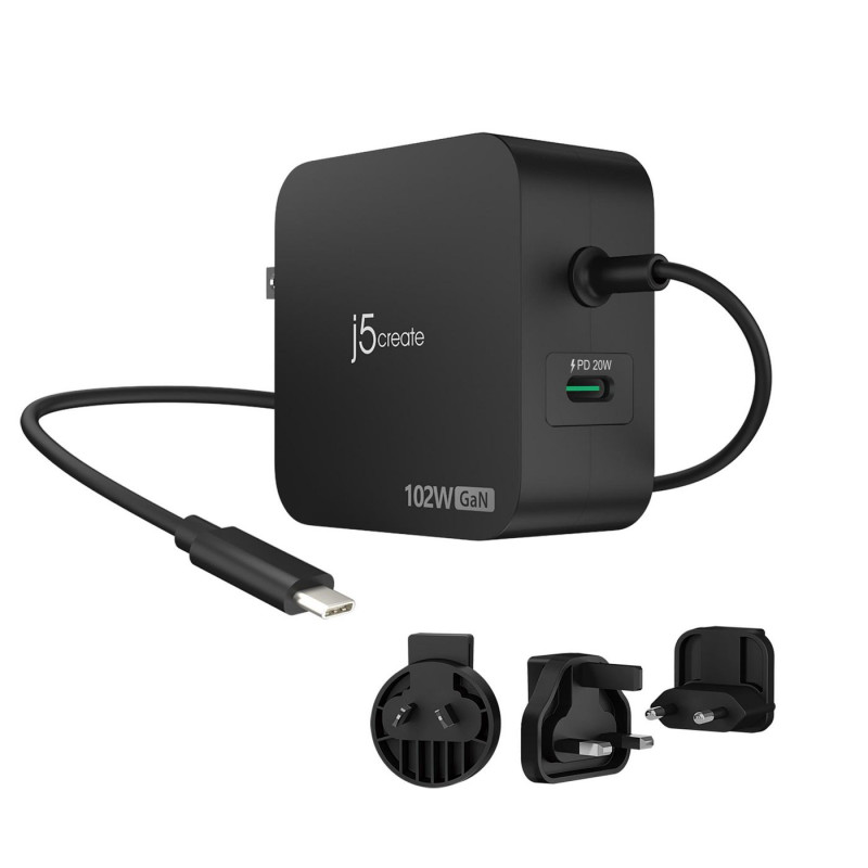 102W Gan Pd Usb-c 2-PORT Charger Changeable AC Plugs | APLIUM