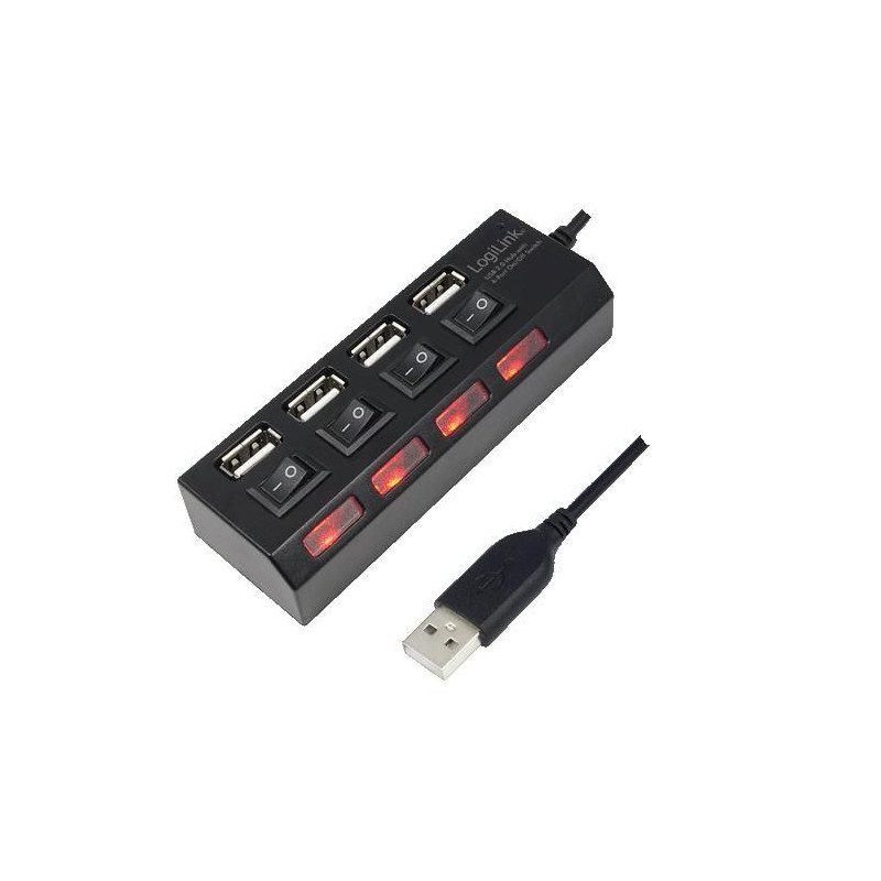USB 2.0 HUB 4-port black | APLIUM