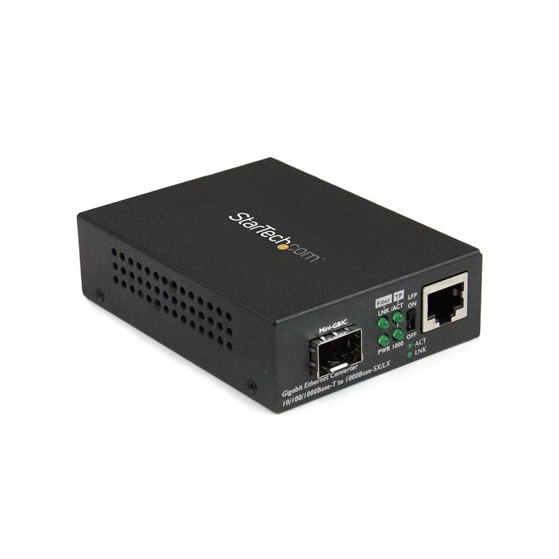 Fiber Media Converter with Open SFP Slot