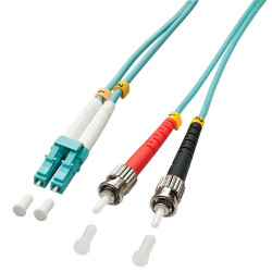 46380 - Lindy 1.0m OM3 LC - ST Duplex Cable de fibra óptica | APLIUM