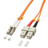 46991 - Lindy LC/SC 2m Cable de fibra óptica e InfiniBand | APLIUM