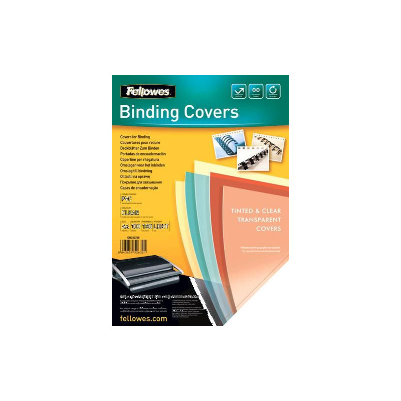 Pack 100 Portadas Pvc Transparente Cristal 180 Micras A4 Fel | APLIUM