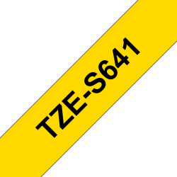 Tape/18mm black on yellow f P-Touch TZE