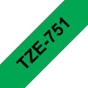 Tape/24mm black on green f P-Touch TZE