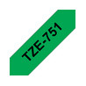 Tape/24mm black on green f P-Touch TZE