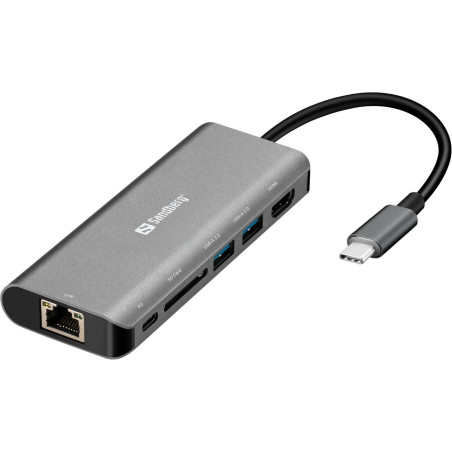 USB-C Dock HDMI+LAN+SD+USB100W