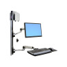 Lx Wall Mount Lcd Keyboard + Universal CPU Holder Aluminium | APLIUM