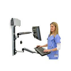 Lx Wall Mount Lcd Keyboard + Universal CPU Holder Aluminium | APLIUM