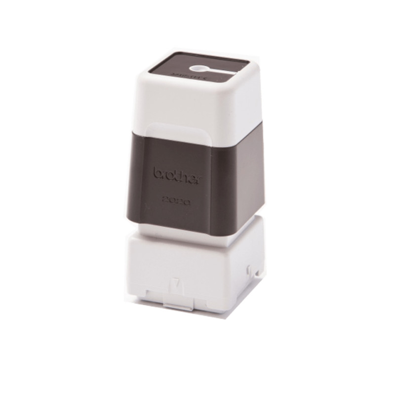 Pack 6 black self-inking stamps 20x20mm