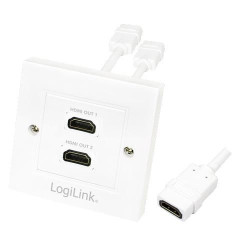 HDMI wall plate, 2-port, with | APLIUM