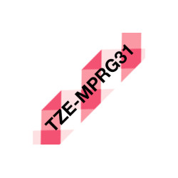 Tape/TZEMPRG31 12MM BLACK ON RED GINGH