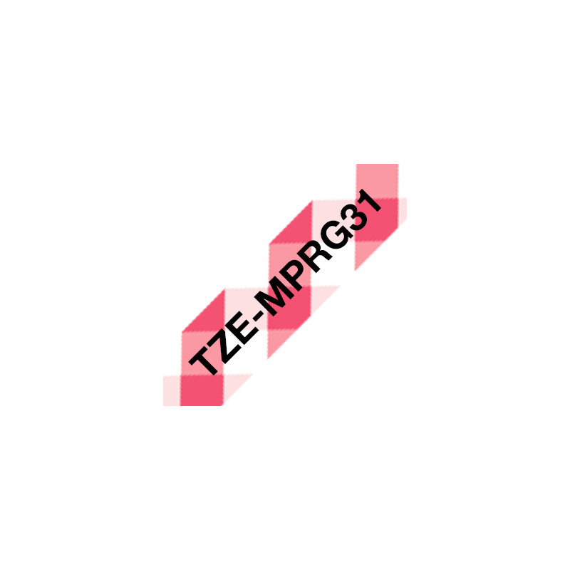 Tape/TZEMPRG31 12MM BLACK ON RED GINGH