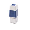 Pack 6 bleu self-inking stamps 12x12 mm