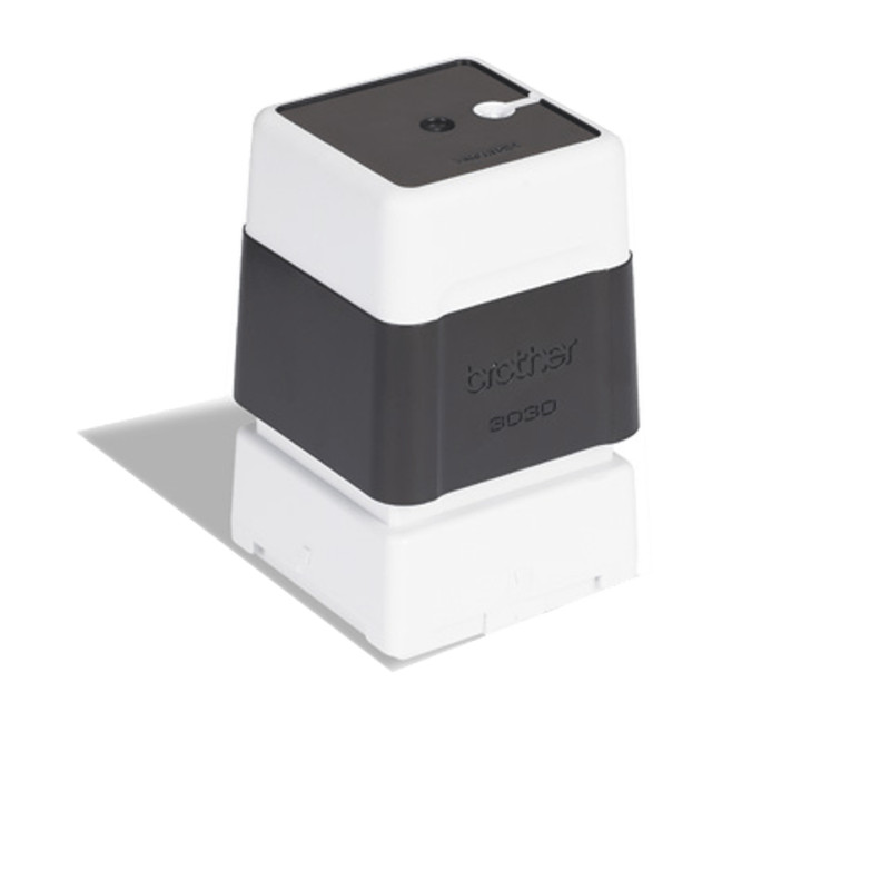 Pack 6 black self-inking stamps 30x30mm