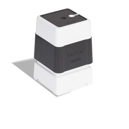 Pack 6 black self-inking stamps 30x30mm