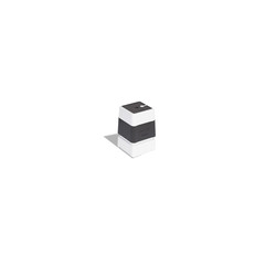 Pack 6 black self-inking stamps 30x30mm