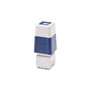 Pack 6 bleu self-inking stamps 12x12 mm