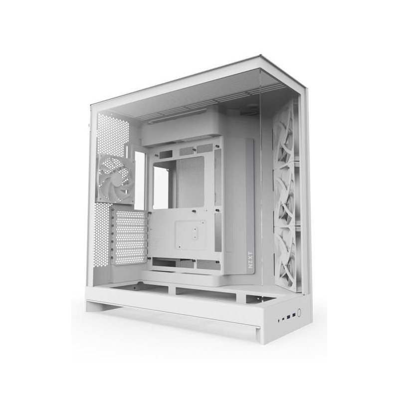 Caja Nzxt H9 Flow (2025) Dual-chamber Mid-tower Case - All W | APLIUM