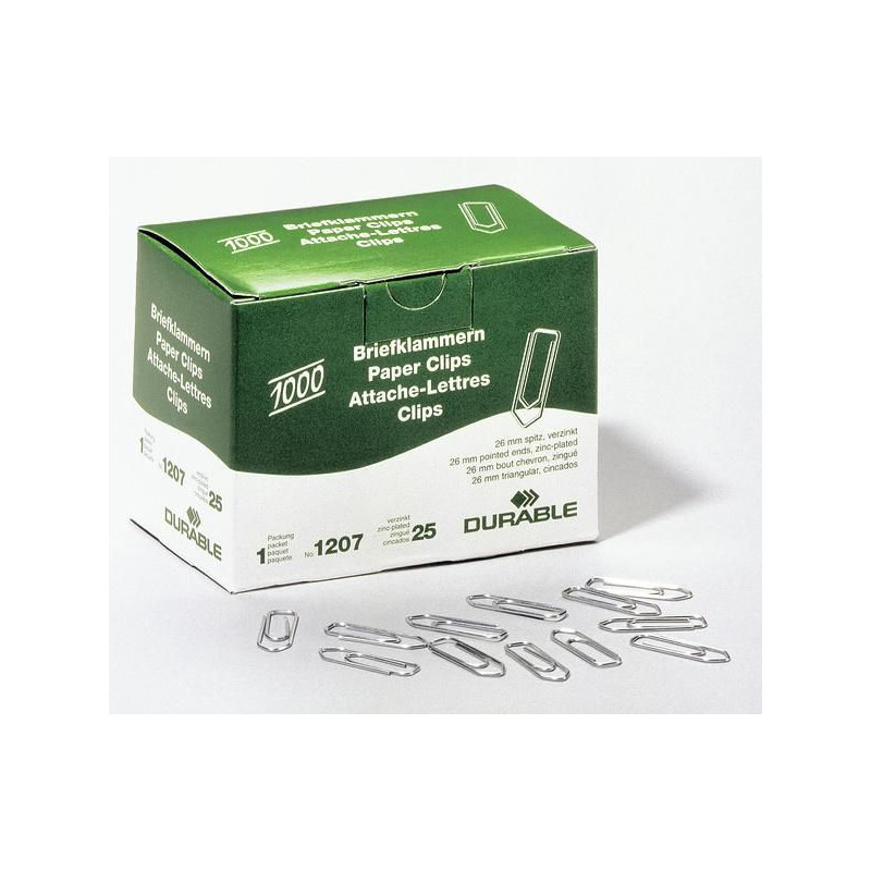 Durable - 1207-25 Paper Clip Zinc Steel | APLIUM