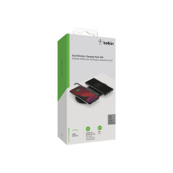Belkin Dual - Base de carga inalámbrica + adaptador de corriente CA -