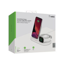 Belkin - Base de carga inalámbrica - 7.5 vatios - blanco - para Apple