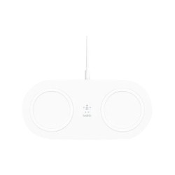 Belkin Dual - Base de carga inalámbrica + adaptador de corriente CA -