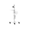 Compulocks iPad Mini 8.3" Space Enclosure Medical Rolling Cart Extende