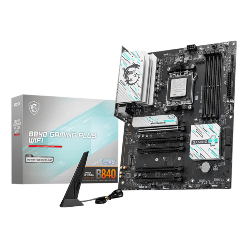 Placa Msi B840 Gaming Plus WIFI,AMD,AM5,B840,4DDR5,USB TYPE- | APLIUM
