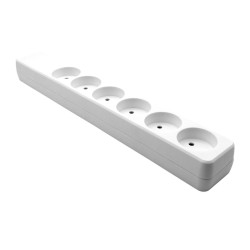 Danish Power Strip 6-way White