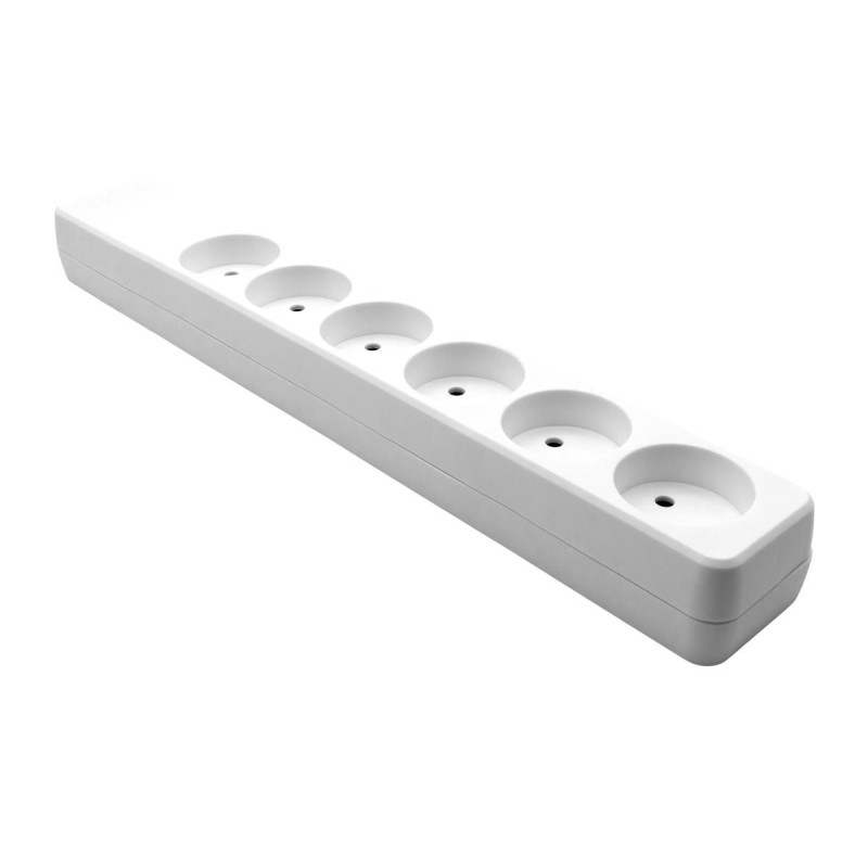 Danish Power Strip 6-way White