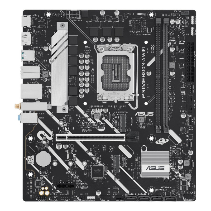 Placa Base Asus Prime H810M-A WIFI Socket 1851/ DDR5/ PCIe 4.0/ Micro