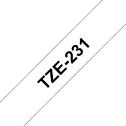 Cinta Laminada Original Rotuladora Brother TZe-231/ Blanca