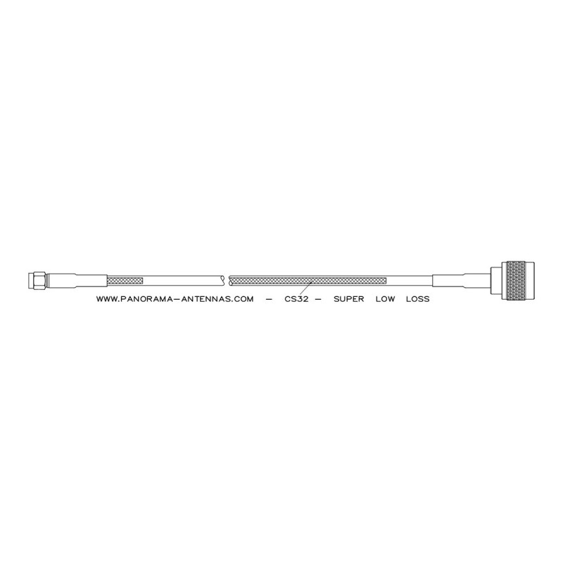 Panorama CS32 - Cable para antena - SMA (M) a conector N (M) | APLIUM