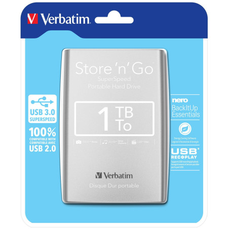 External HD 1 TB Silver