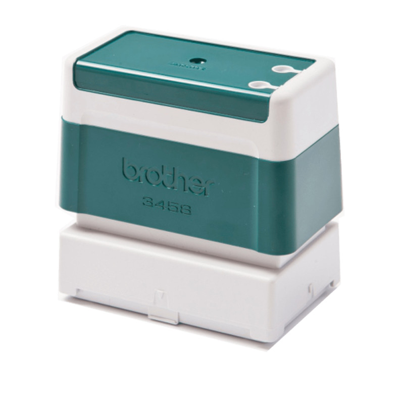 Pack 6 Green self-inking stamps 34x58