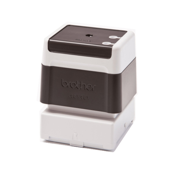 Pack 6 black self-inking stamps 40x40mm