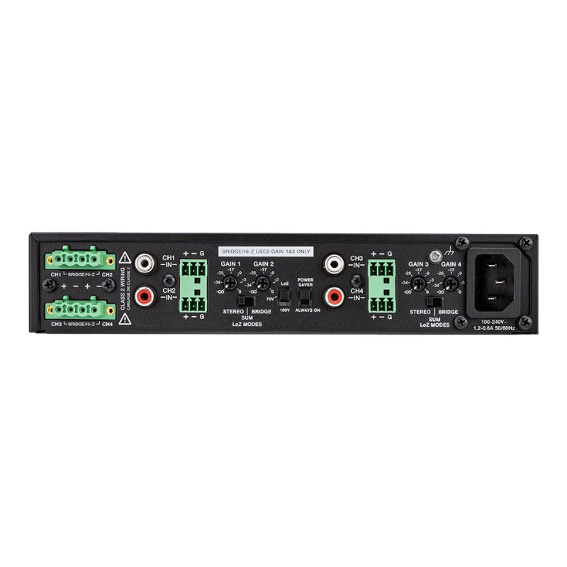 Crestron X-Series AMP-X300 - Amplificador - 4 x 75 vatios - negro