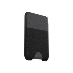 Ob Symmetry Cactus Leather Magsafe Wallet Noir Ash - Black | APLIUM