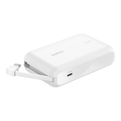 Belkin - Cargador portátil - con cable integrado - 10000 mAh - 20 vati