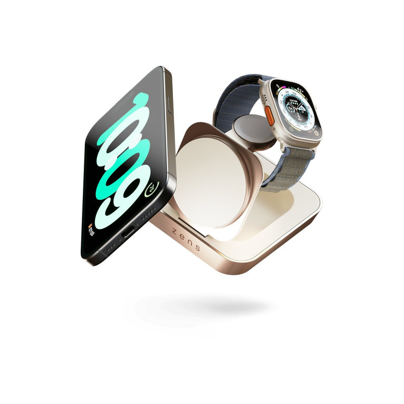Zens Pro 2 - Base de carga inalámbrica - mesita de noche + adaptador d