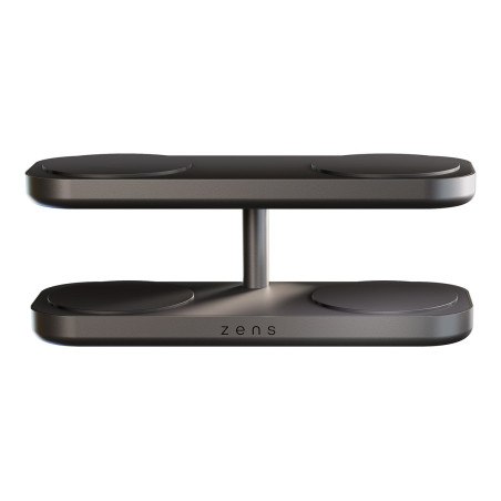 Zens Quattro Pro 4 - Base de carga inalámbrica - 15 vatios - negro