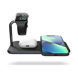 Zens Dual + Watch - Base de carga inalámbrica - MFI - negro