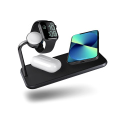 Zens Dual + Watch - Base de carga inalámbrica - MFI - negro
