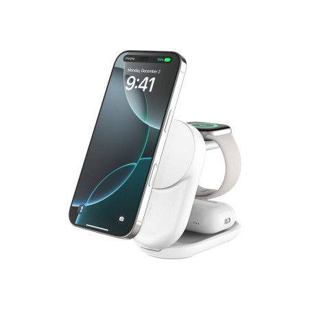 Belkin UltraCharge - Base de carga inalámbrica - 3 en 1, magnético, pl